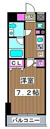 SQUARECITYニシダイAZ 1Kの間取図画像