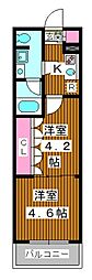アルコバレーノ板橋志村 2Kの間取図画像