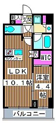 ステージグランデときわ台アジールコート 1LDKの間取図画像