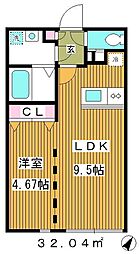 ZESTY小豆沢公園 1LDKの間取図画像