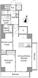 ライオンズマンション大山氷川町 2SLDKの間取図画像