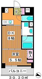 グリーンフィールド小竹向原 1DKの間取図画像
