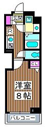 AZEST中板橋 1Kの間取図画像