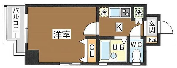 神奈川県川崎市中原区丸子通1丁目(賃貸マンション1K・4階・22.23㎡)の写真 その2