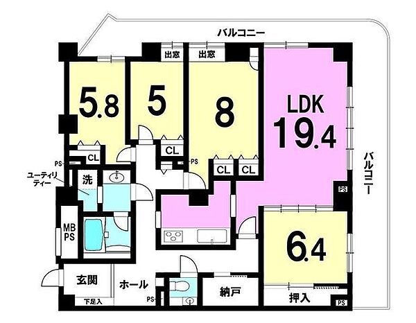 間取りを拡大表示