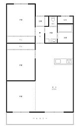 阪急南茨木駅前ハイタウンＩ棟 2LDKの間取り