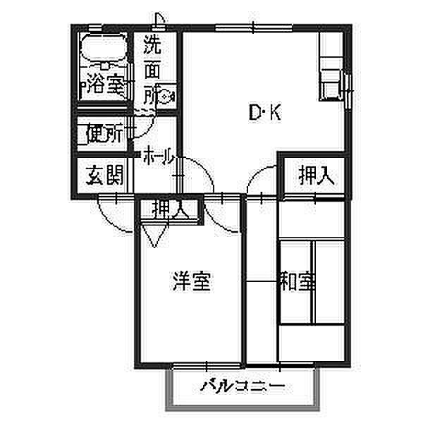 タカミハイツ 202｜兵庫県姫路市井ノ口(賃貸アパート2DK・2階・46.75㎡)の写真 その2