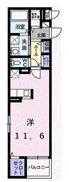 ワイズ　オブリガート ｜兵庫県姫路市飾磨区山崎(賃貸マンション1K・5階・34.02㎡)の写真 その2