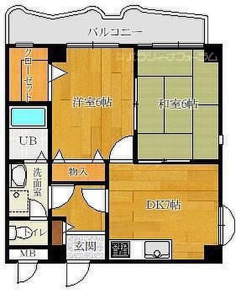 兵庫県尼崎市塚口町３丁目(賃貸マンション2DK・2階・42.86㎡)の写真 その2