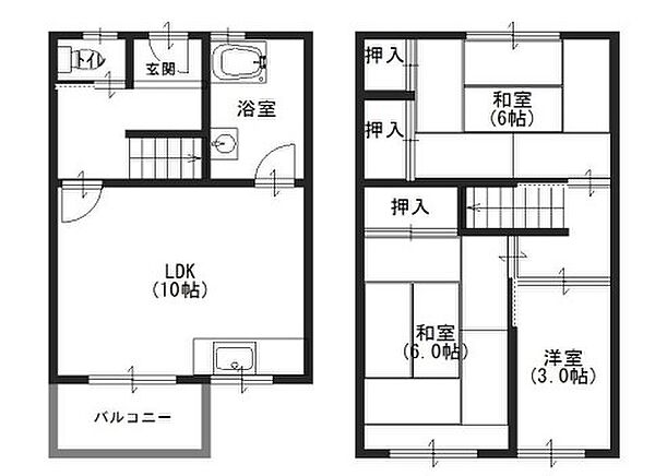 兵庫県尼崎市今福１丁目(賃貸マンション3LDK・2階・57.67㎡)の写真 その2