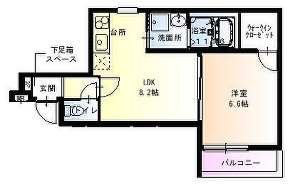 兵庫県尼崎市西本町１丁目(賃貸アパート1LDK・2階・35.43㎡)の写真 その2