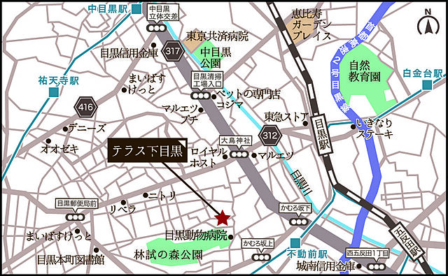地図 テラス下目黒 3階/16