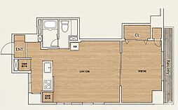 セブンスターマンション日本橋浜町 1DKの間取図画像