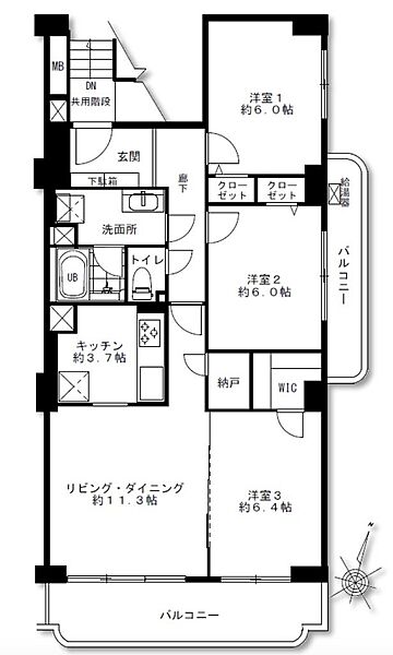 間取りを拡大表示