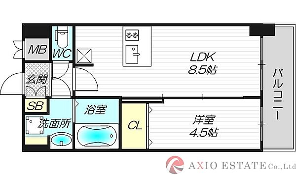 プレサンス新大阪ザ・シティ ｜大阪府大阪市東淀川区東中島4丁目(賃貸マンション1LDK・15階・32.65㎡)の写真 その2