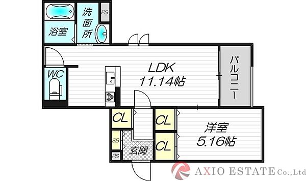 メゾン・リシェス ｜大阪府大阪市淀川区三国本町3丁目(賃貸アパート1LDK・1階・40.01㎡)の写真 その2