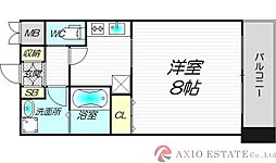 アーバンフラッツ西中島 5階1Kの間取り