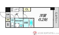 エスリードレジデンス東三国デュオ 11階1Kの間取り