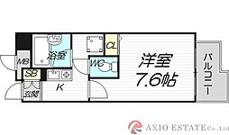 プレサンス新大阪 10階1Kの間取り