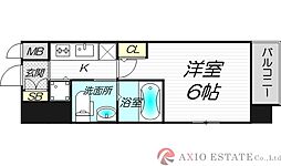 エスリード新大阪NORTH 12階1Kの間取り