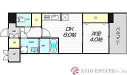 スプランディッド新大阪EAST 2階1DKの間取り