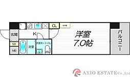 セレニテ東三国ミラク 3階1Kの間取り