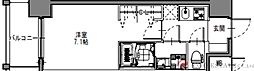 S-RESIDENCE三国WEST 9階1Kの間取り