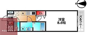 ループ天神 402 ｜ 大阪府豊中市浜1丁目（賃貸マンション1K・4階・25.74㎡） その2