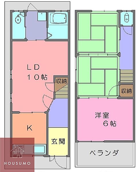 十八条3丁目貸家 北｜大阪府大阪市淀川区十八条3丁目(賃貸テラスハウス3LDK・1階・58.10㎡)の写真 その2