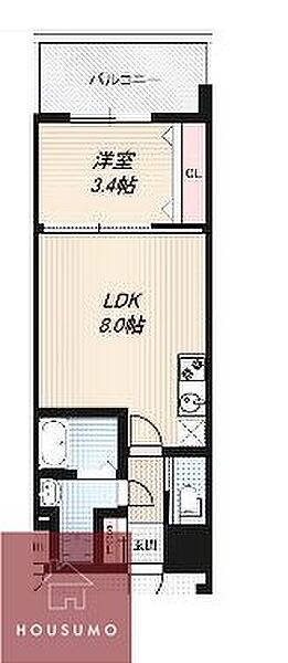 Luxe服部天神 509｜大阪府豊中市服部本町3丁目(賃貸マンション1LDK・5階・27.87㎡)の写真 その2