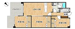 原グリーンハイツ 3SLDKの間取図画像