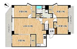 パストラルハイム六本松 4LDKの間取図画像