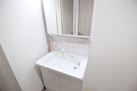3面鏡付きのシャンドレ完備
