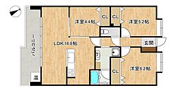 ロワールティアラ室見 3LDKの間取図画像