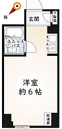 山王アーバンライフ ワンルームの間取図画像