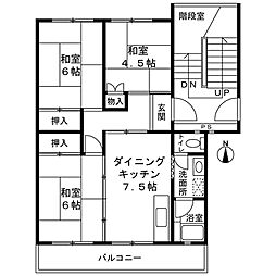 パビリオン浜松 3DKの間取図画像