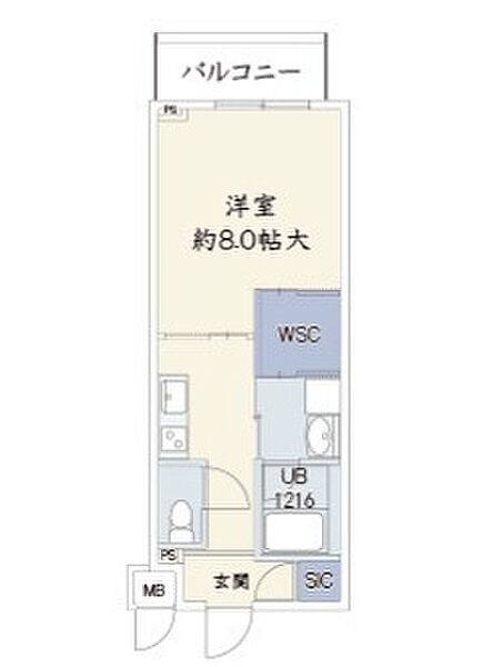 神戸ボナールレジデンス 302｜兵庫県神戸市中央区生田町4丁目(賃貸マンション1K・3階・30.26㎡)の写真 その2