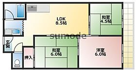 OSソシア  ｜ 大阪府摂津市正雀4丁目（賃貸マンション3LDK・1階・57.00㎡） その2