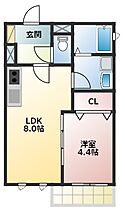 大阪府高槻市南松原町（賃貸アパート1LDK・1階・32.80㎡） その2