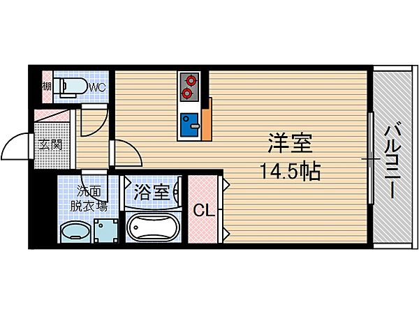 エトワール新在家 ｜大阪府摂津市新在家2丁目(賃貸マンション1R・2階・36.00㎡)の写真 その2