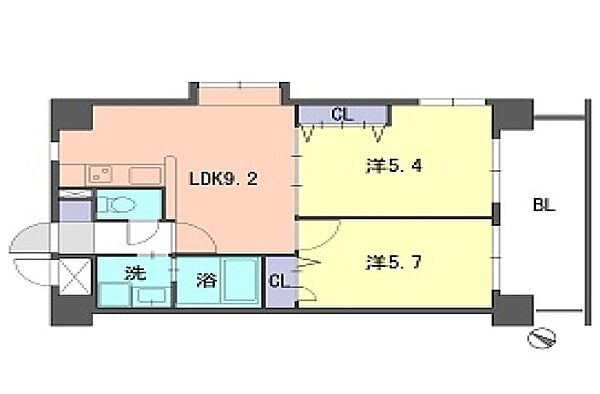 S-FORT福岡東 ｜福岡県福岡市博多区榎田1丁目(賃貸マンション2LDK・7階・47.30㎡)の写真 その2