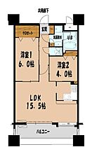 クリエート薬院  ｜ 福岡県福岡市中央区薬院3丁目（賃貸マンション2LDK・12階・56.40㎡） その2