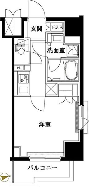 ルーブル南砂町 ｜東京都江東区北砂4丁目(賃貸マンション1K・10階・25.56㎡)の写真 その2