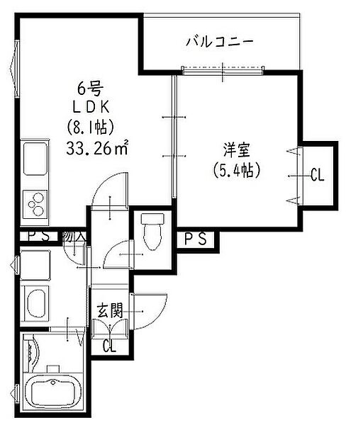 大阪府東大阪市東山町(賃貸アパート1LDK・3階・33.26㎡)の写真 その2