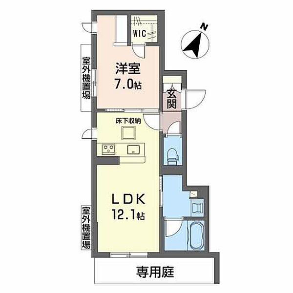 大阪府東大阪市稲田上町1丁目(賃貸アパート1LDK・2階・45.50㎡)の写真 その2