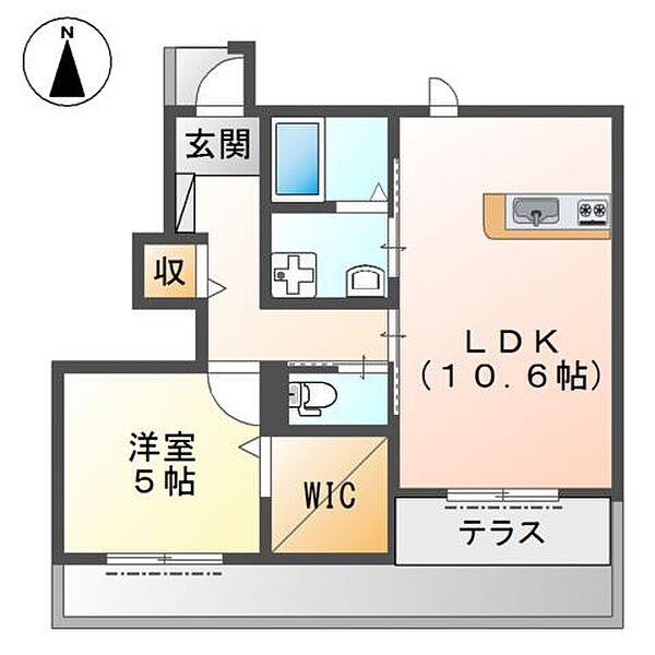 ルミナス ｜大阪府八尾市北本町4丁目(賃貸アパート1LDK・1階・43.65㎡)の写真 その4