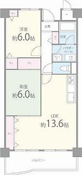 パークシャトー平野白鷺 ｜大阪府大阪市平野区西脇2丁目(賃貸マンション3LDK・2階・58.52㎡)の写真 その2