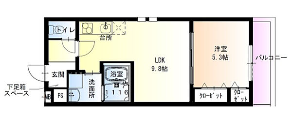 フジパレス近鉄八尾II番館 105｜大阪府八尾市荘内町1丁目(賃貸アパート1LDK・1階・36.27㎡)の写真 その2