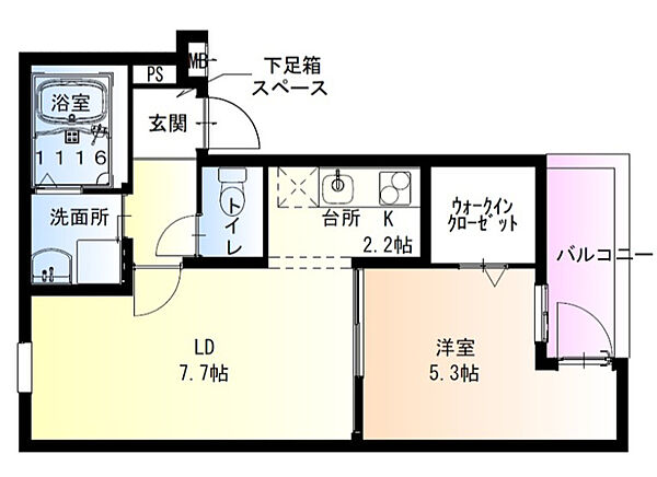 フジパレス近鉄八尾I番館 103｜大阪府八尾市荘内町1丁目(賃貸アパート1LDK・1階・37.40㎡)の写真 その2