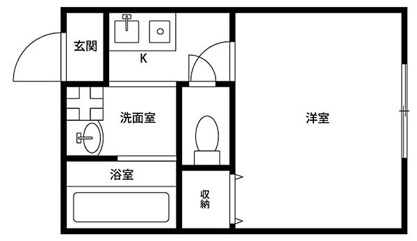 プレジールヴァン ｜大阪府大阪市平野区瓜破1丁目(賃貸アパート1K・1階・21.63㎡)の写真 その2